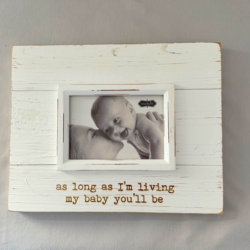 Distressed wood frame